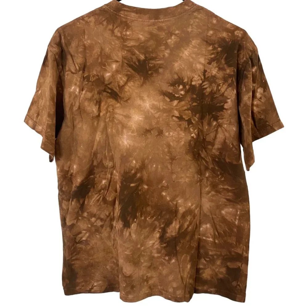 Vintage 1997 The Mountain Bald Eagle Graphic Shirt Men's Large Brown Tye-Die Tee - Picture 3 of 12
